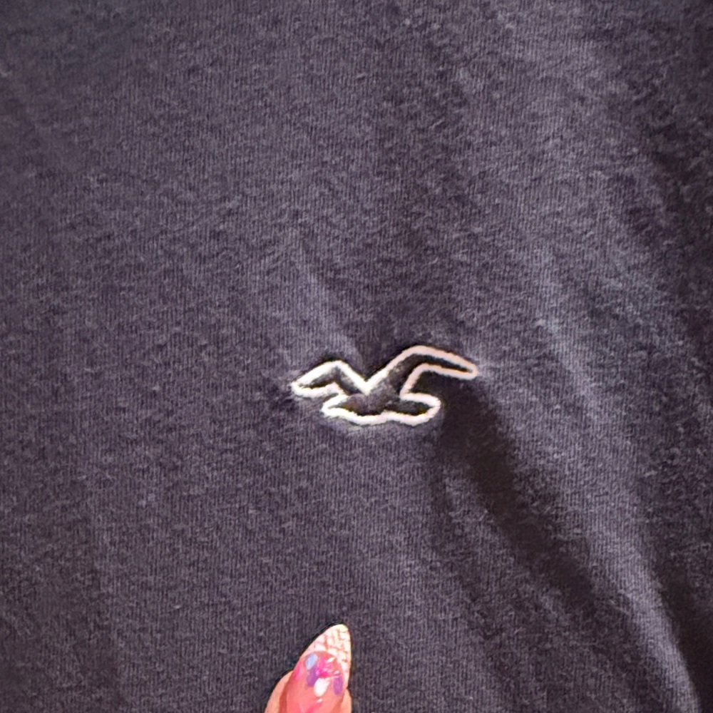 Hollister Men's Black Crew Neck Tee with Subtle Logo - Picture 2 of 4